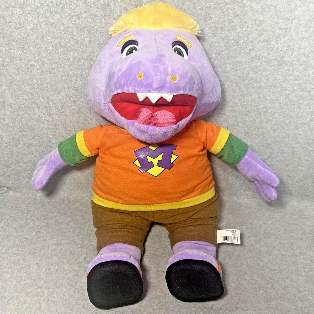 VTG Chuck E Cheese Mr Munch‎ Plush 24" Large Stuffed Animal Purple Showbiz Pizza
